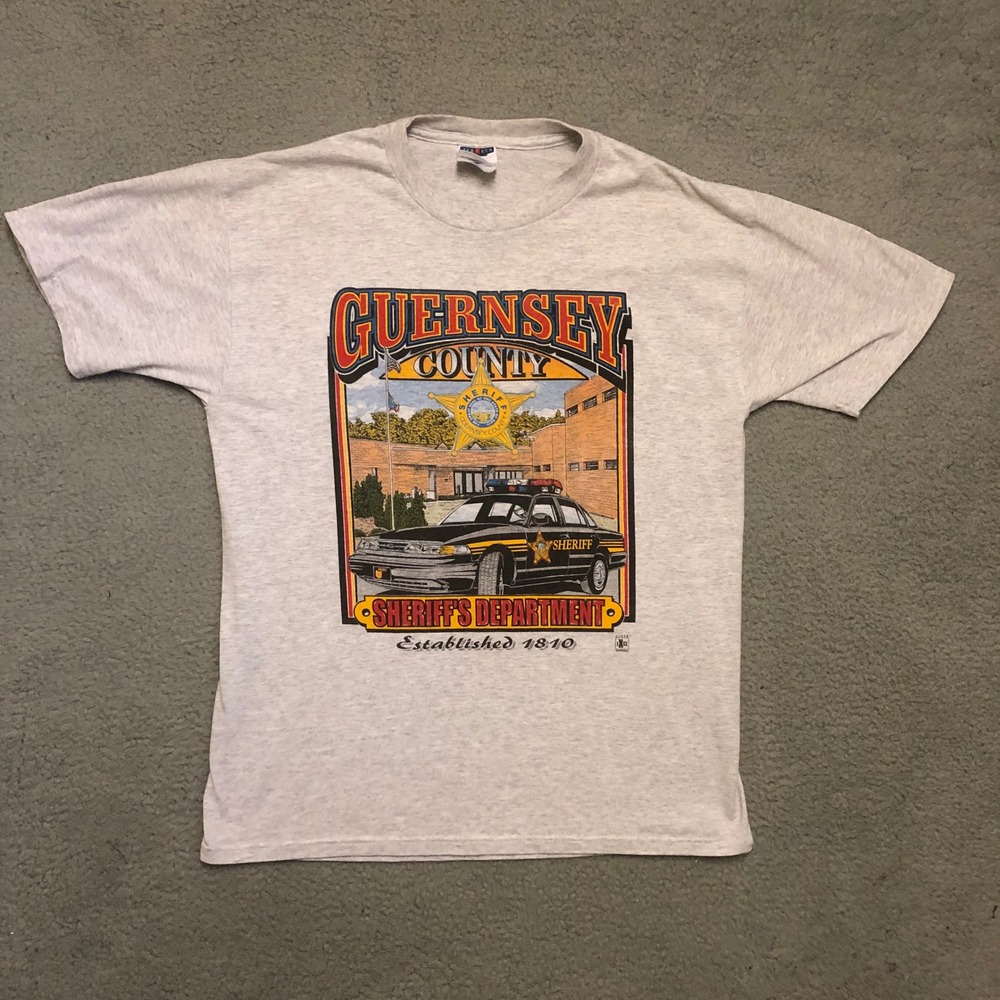 VTG Guernsey County Sheriffs Department Ohio Police Graphic Tee L